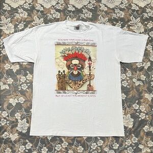 90s North Sentinel Island XL White Graphic Men's T-Shirt Single Stitch Oneita